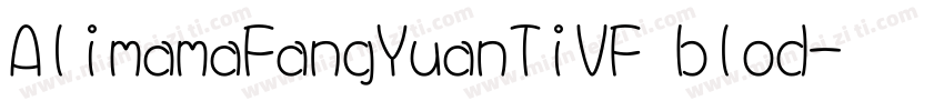 AlimamaFangYuanTiVF blod字体转换